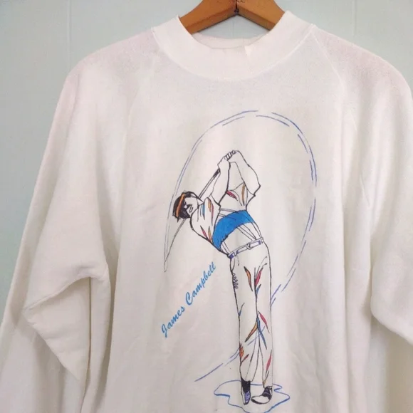 Vintage Sweatshirt Golf abstract design Super soft 90s y2k - Picture 2 of 5